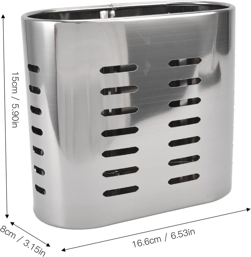 Fdit Household Wall Mount Utensil Drying Racks,Cooking Utensil Holder Flatware Hanging Organizer Drying Racks with Hollow Design for Spoons Knives Forks Chopsticks - Image 2
